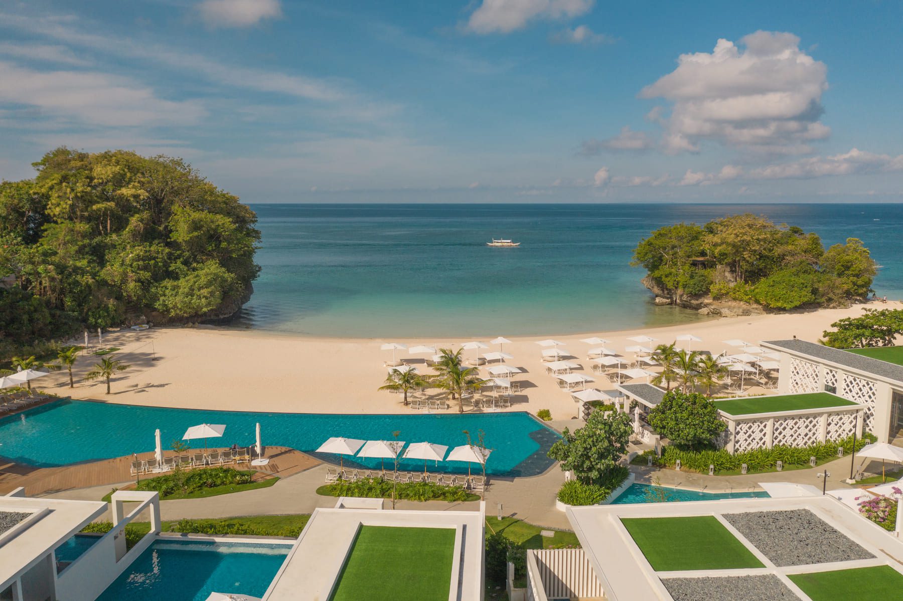 DJI_0844 Aerial Photography of Main pool and Beach front at Crimson Boracay