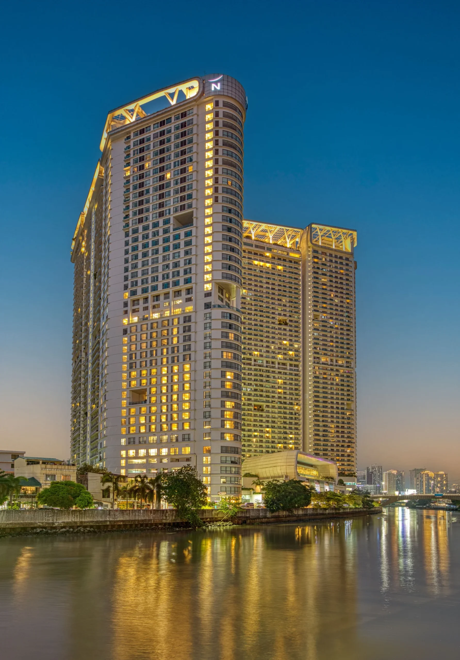 Novotel Suites Manila Night Architectural Photography By Artem Levy at Vipixel Productions