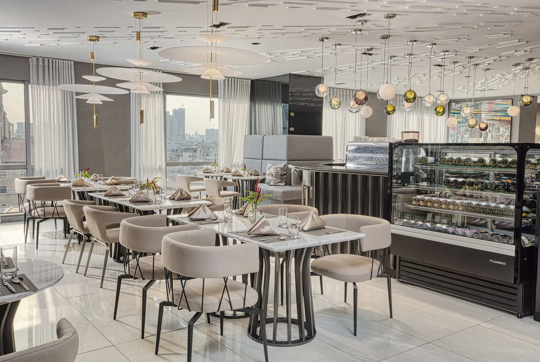 Novotel Suites Manila at Acqua Bar at restaurant by Artem Levy at Vipixel Production