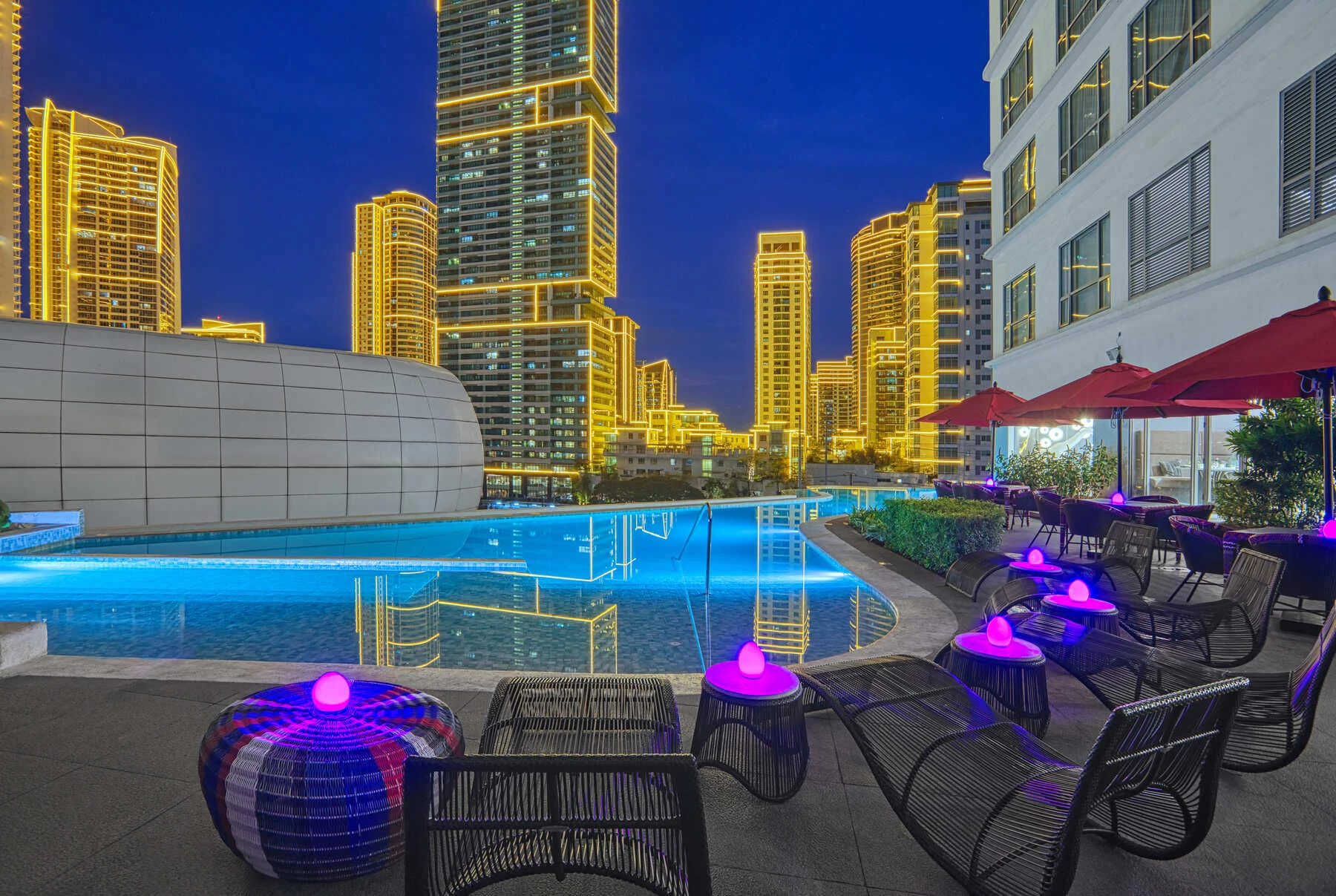 Novotel Suites Swimming Pool Architectural Photography By Artem Levy at Vipixel Productions