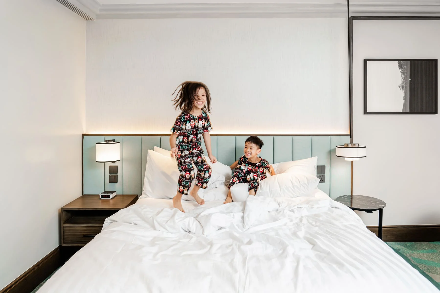 DSC02102 kids having fun on the bed photo